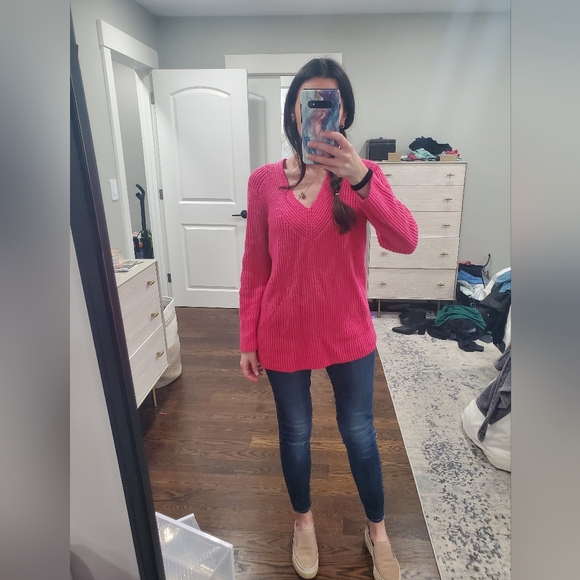 Lucky Brand pink oversized pink sweater 💓 - Picture 2 of 6